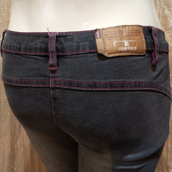 ❤️‍🔥🔥HURRY!! STORE CLOSE THIS WEEK!!　Y2K Vintage Rmarks Pink Stitch Denim 29 - Picture 7 of 9